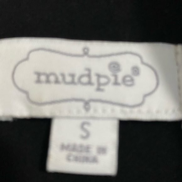 Mud Pie Small black tie belt jacket coat Hollis trench boutique worn once - Picture 5 of 5